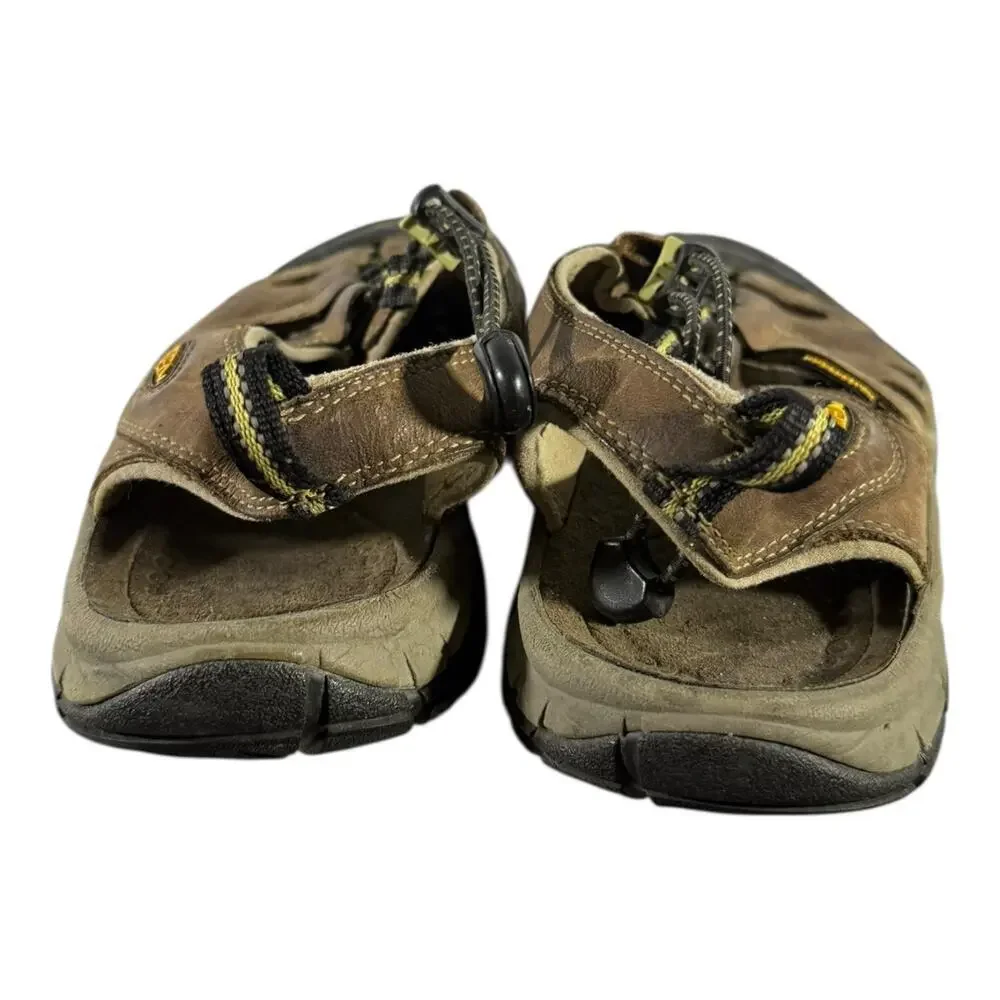 KEEN Newport Leather Sandals Mens Size 10.5 Brown Closed Toe Hiking Outdoor